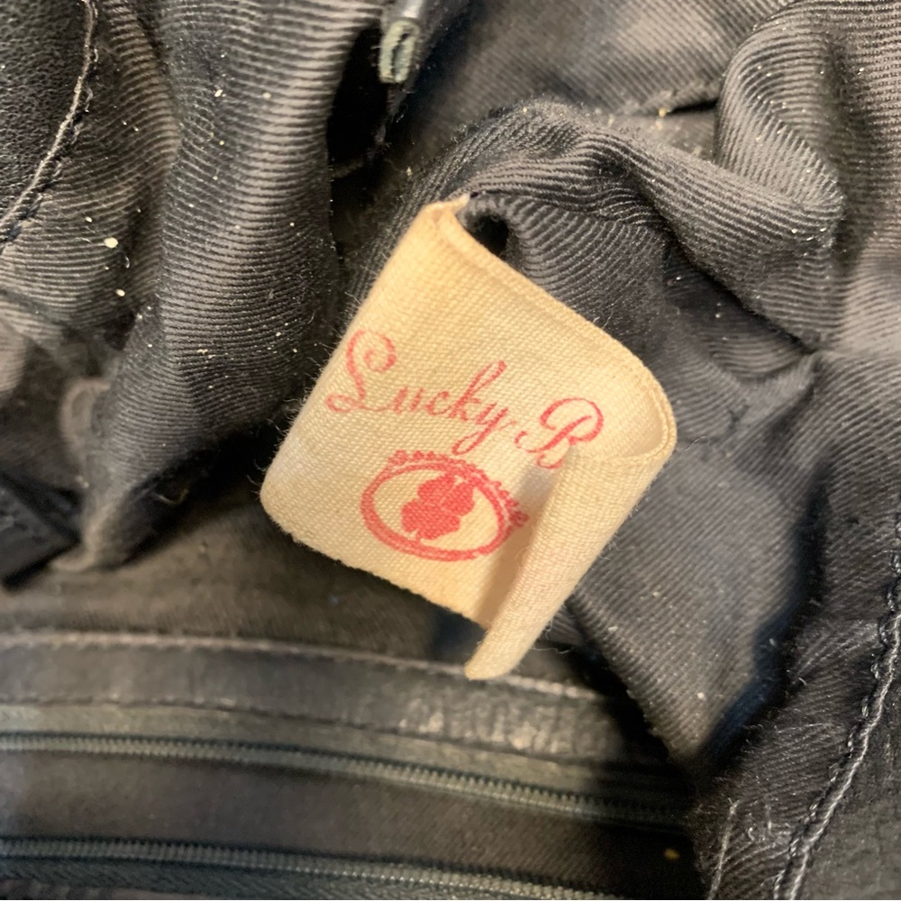 Lucky Brand VTG Leather Distressed Large Slouchy Crossbody Shoulder Bag - Picture 11 of 15
